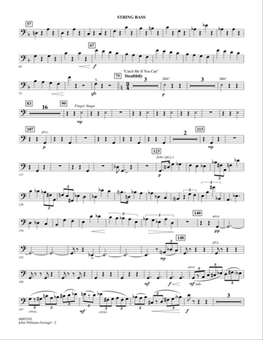 John Williams Swings! - String Bass Concert Band scores gallery preview page 2