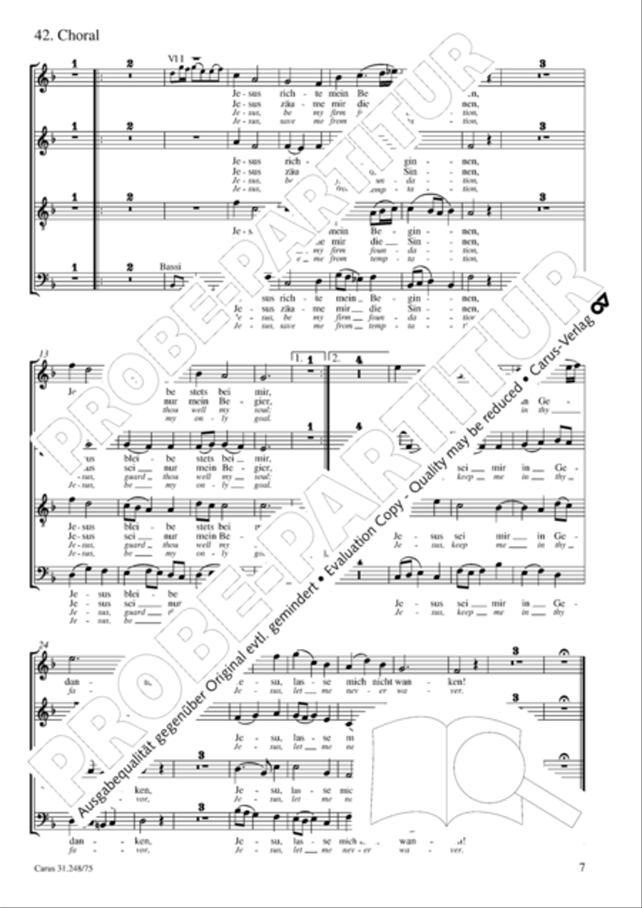 Christmas Oratorio (Weihnachtsoratorium, Teile IV-VI) 4-Part scores gallery preview page 8