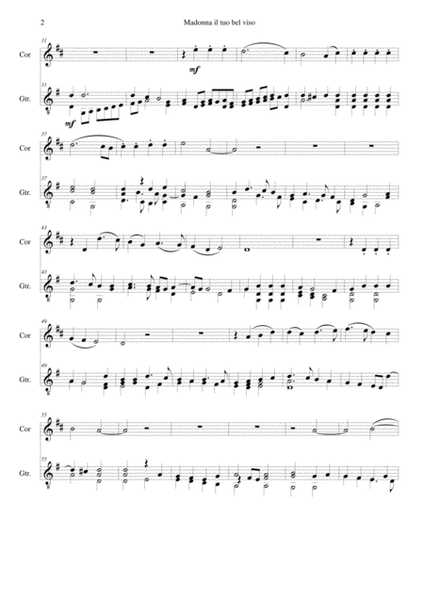 Madonna il tuo bel viso for cor anglais and guitar image number null