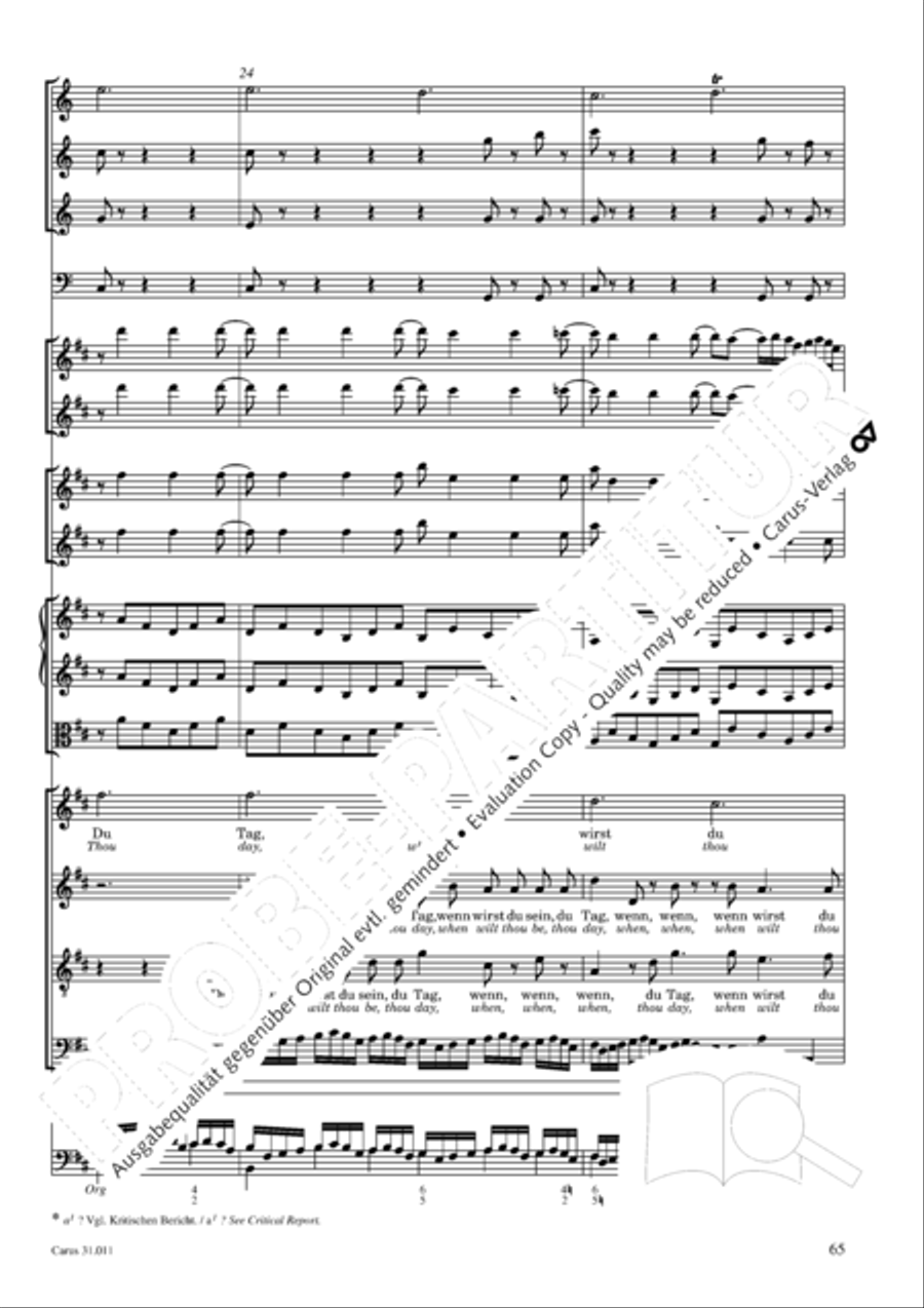 Lobet Gott in seinen Reichen (Himmelfahrtsoratorium) 4-Part scores gallery preview page 66