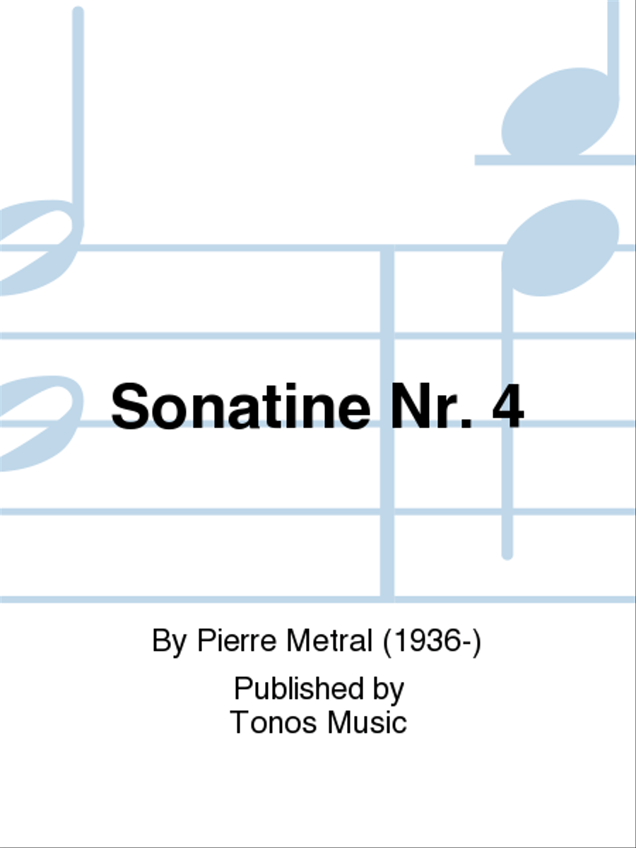 Sonatine Nr. 4 Sonatine Nr. 4 Organ scores gallery preview page 1