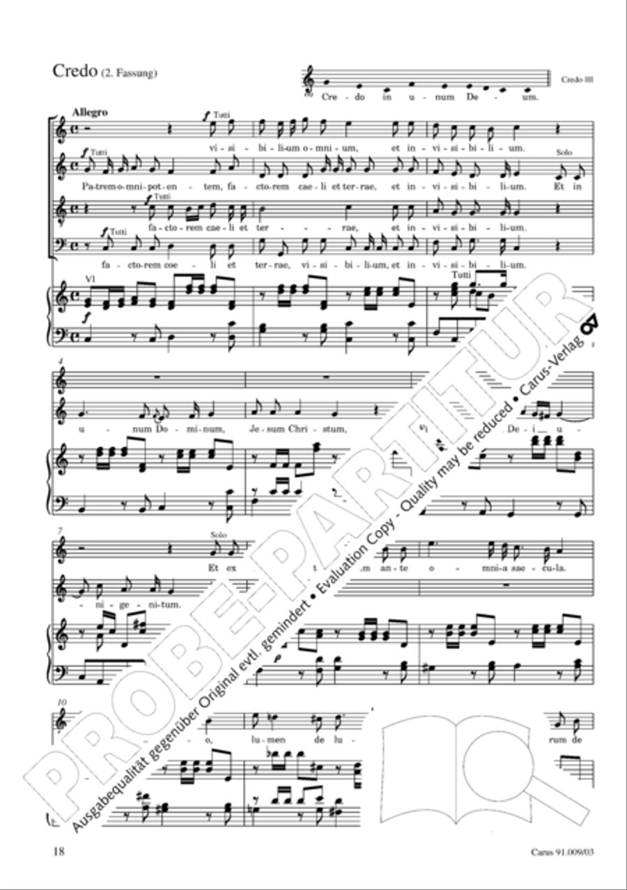Missa Sancti Gabrielis 4-Part scores gallery preview page 19