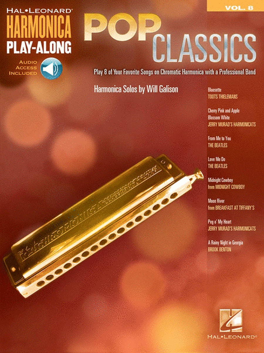 Pop Classics Harmonica Playalong V8 Book/Online Audio