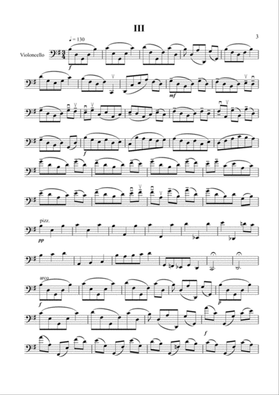 A Welsh Suite for Solo Cello Cello Solo scores gallery preview page 3