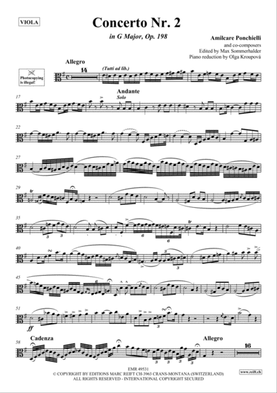 Concerto No. 2 Viola scores gallery preview page 2