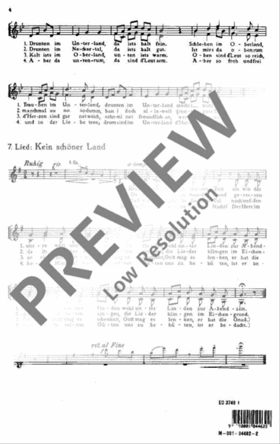 Kein schöner Land Children's Choir scores gallery preview page 5