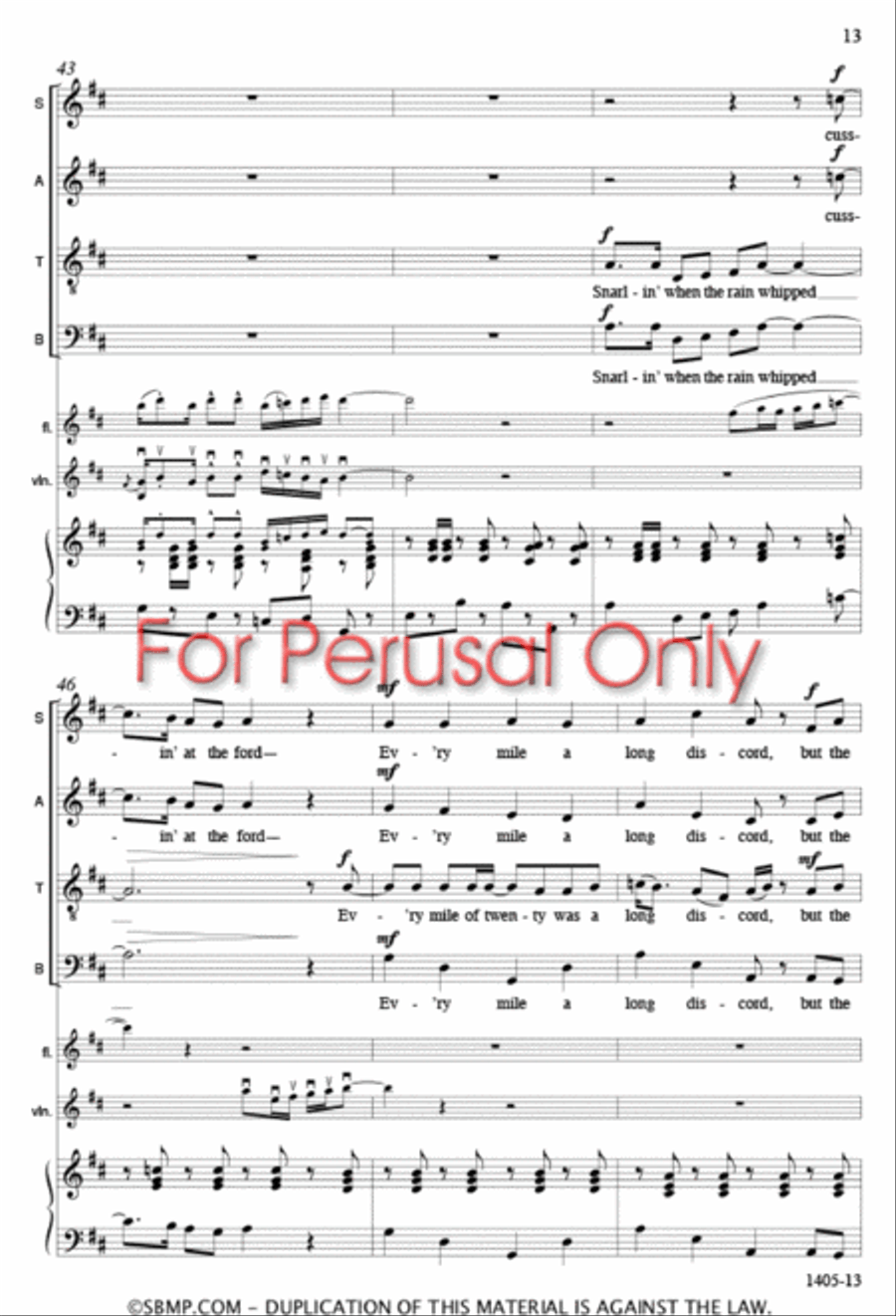 The Bunk-House Orchestra - SATB Octavo 4-Part scores gallery preview page 12