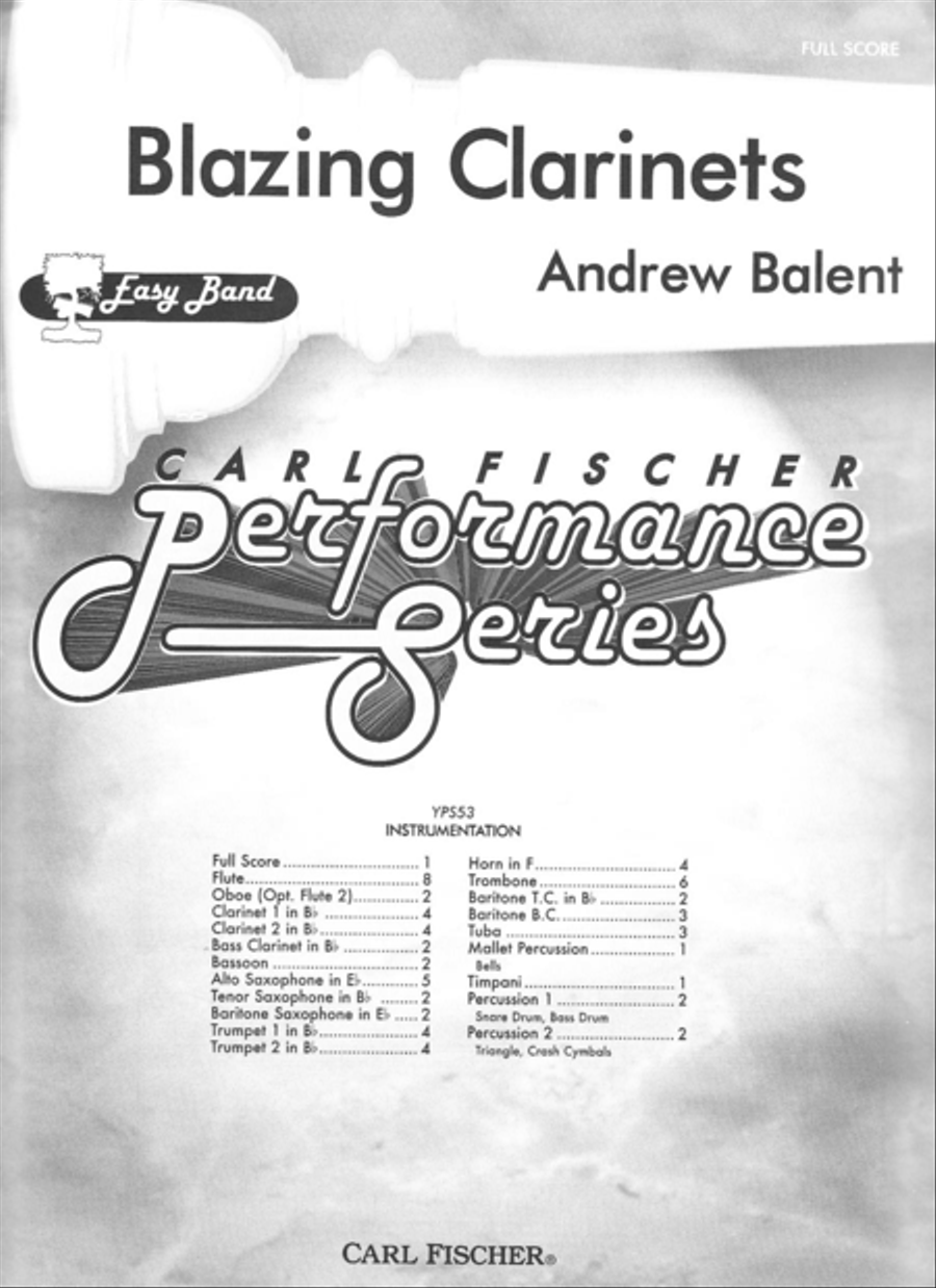 Blazing Clarinets Concert Band scores gallery preview page 1