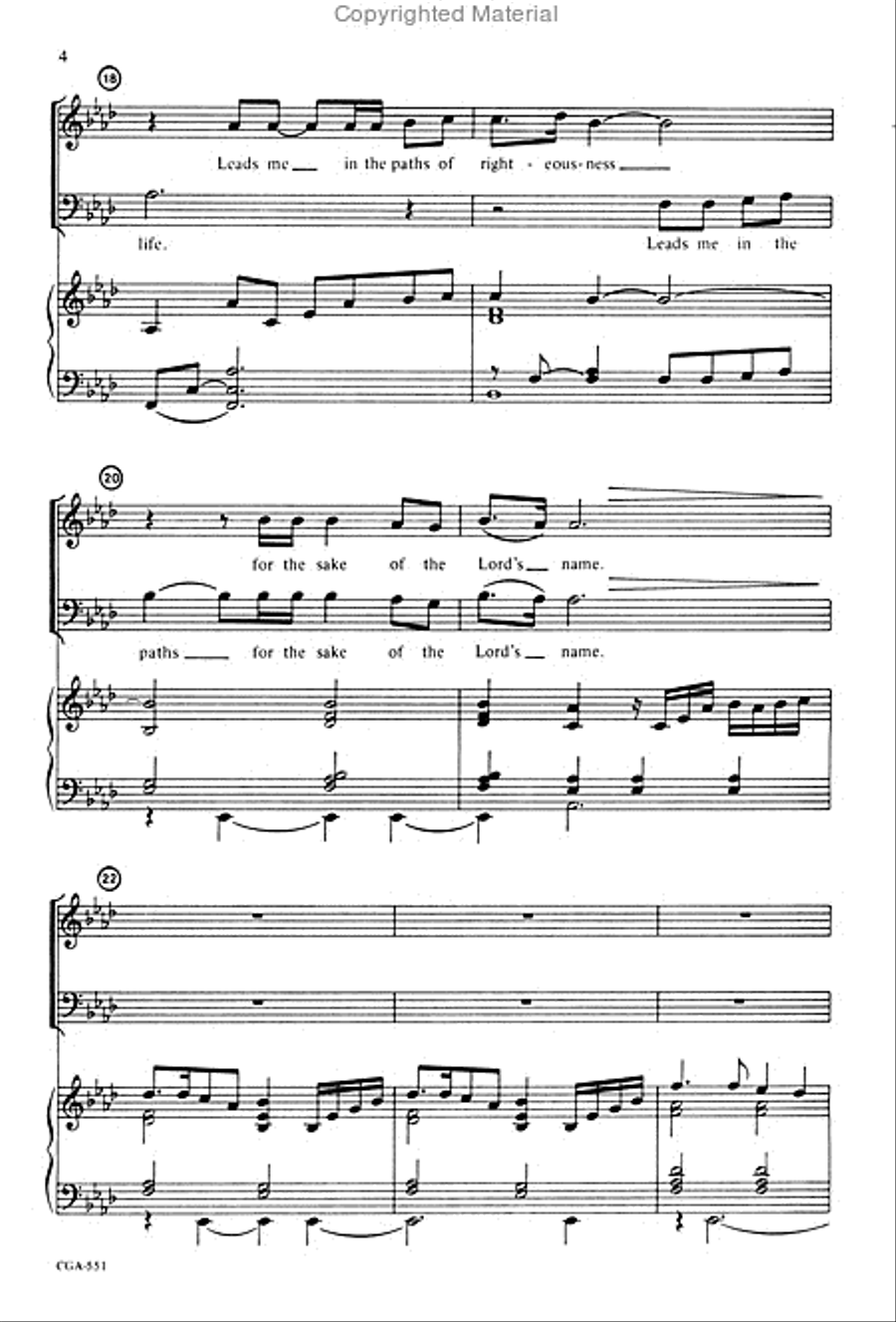 The Lord Is My Shepherd SATB