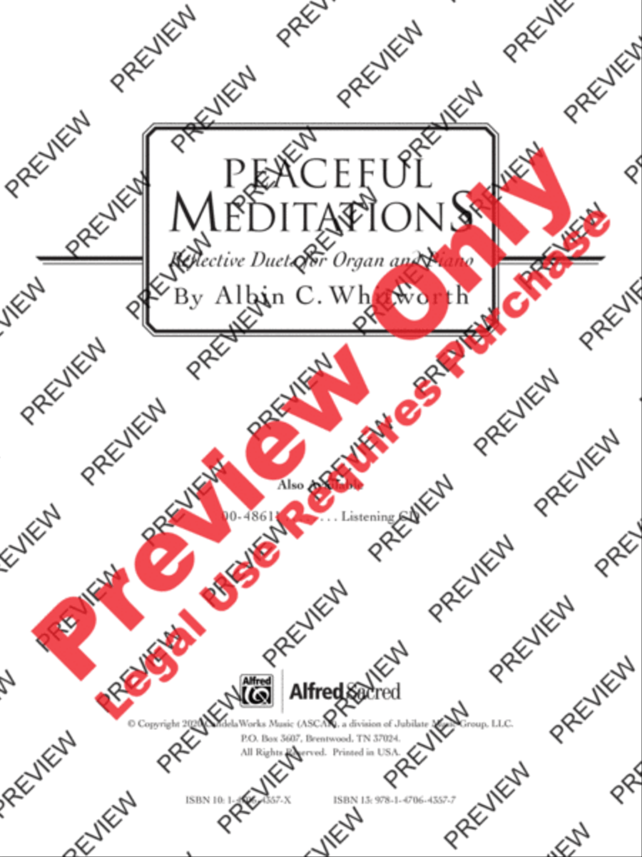 Peaceful Meditations Organ scores gallery preview page 2