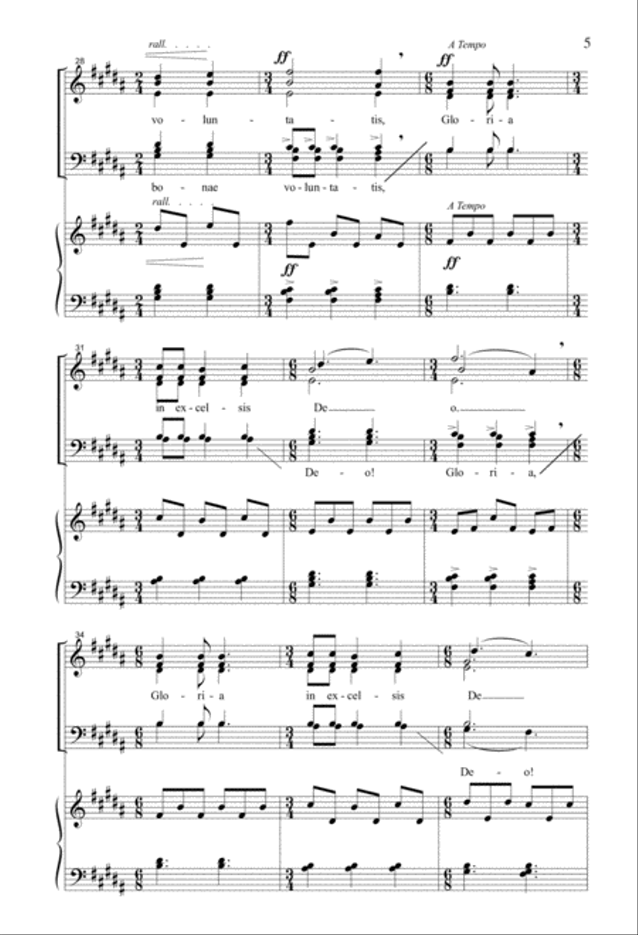 Gloria 4-Part scores gallery preview page 4