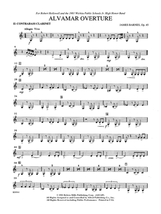 Alvamar Overture: E-flat Contrabass Clarinet