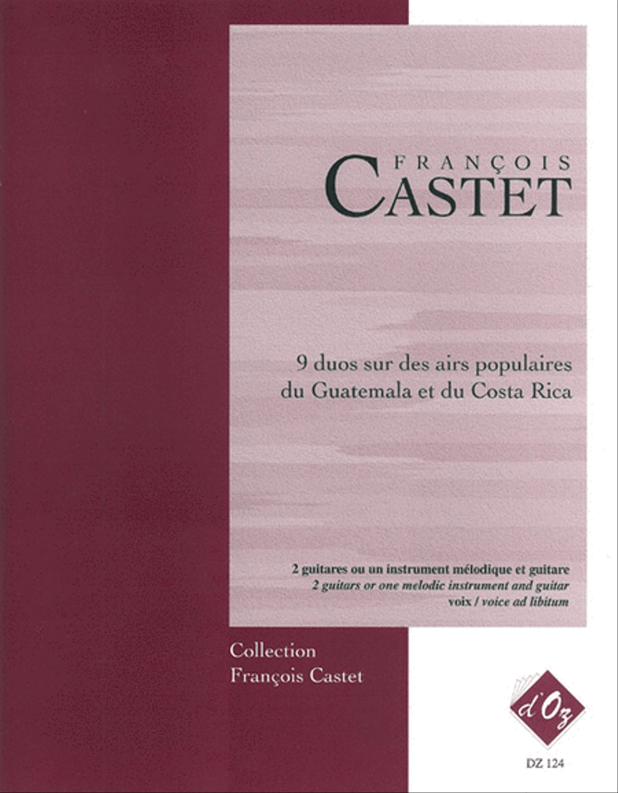 9 duos sur des airs populaires du Guatemala et du Costa Rica Classical Guitar scores gallery preview page 1