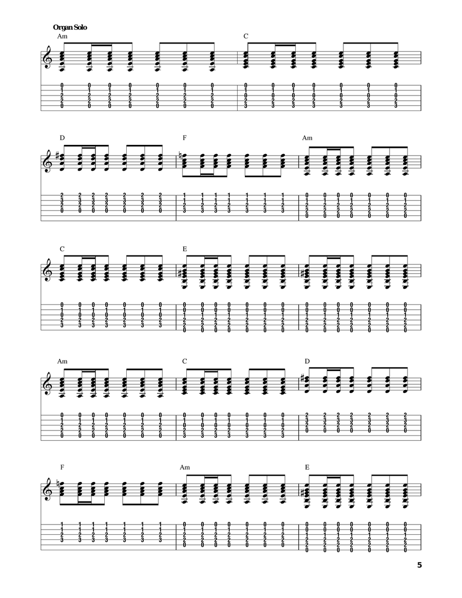 The House Of The Rising Sun Acoustic Guitar scores gallery preview page 5