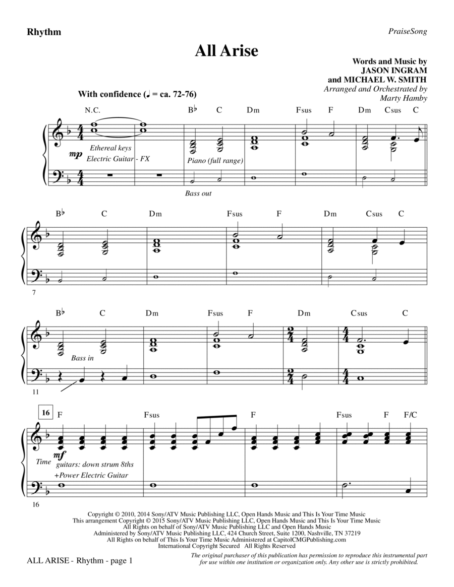 All Arise - Rhythm All Arise - Rhythm Choir scores gallery preview page 1