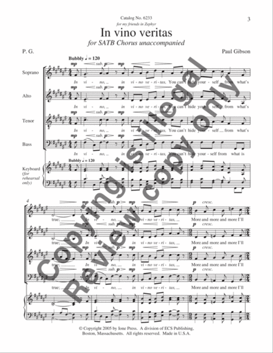 In vino veritas In vino veritas 4-Part scores gallery preview page 3