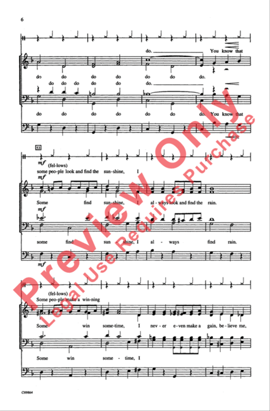 I'm Always Chasing Rainbows 4-Part scores gallery preview page 6