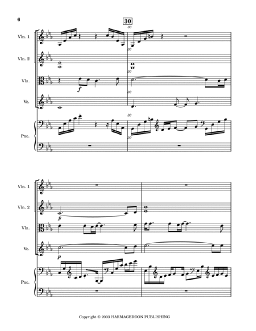 Faraway Piano Quintet scores gallery preview page 6
