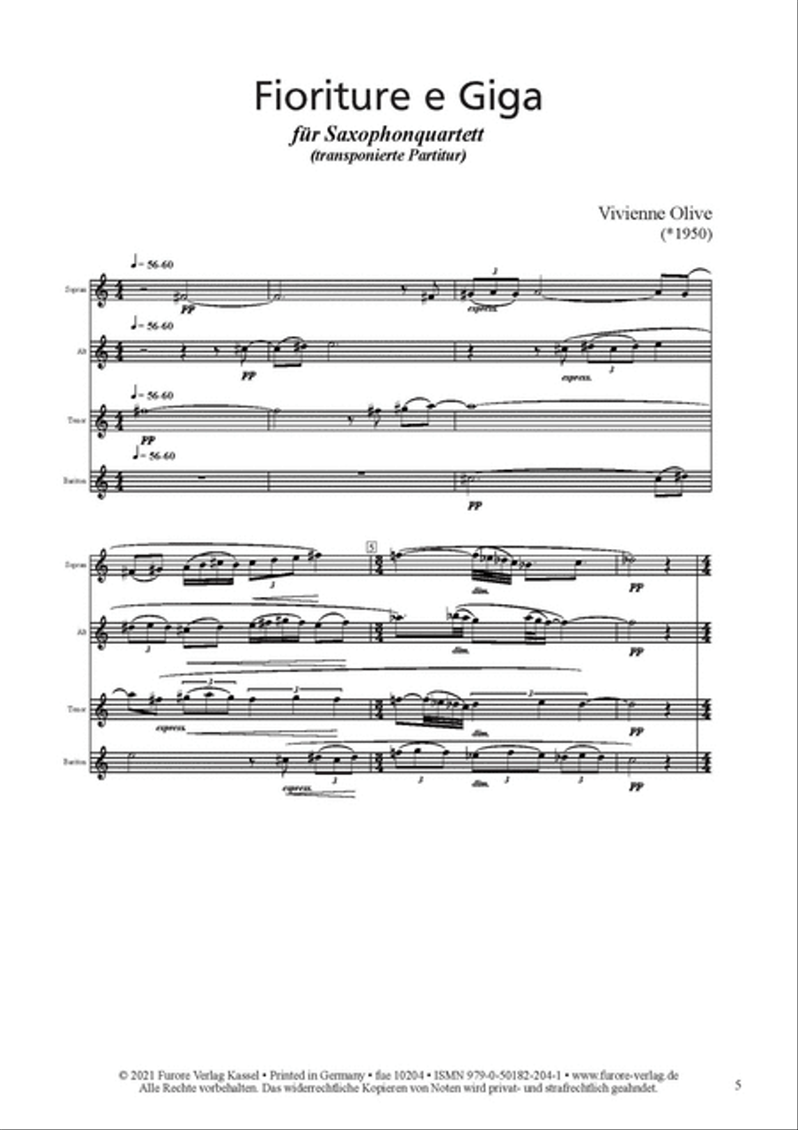 Fioriture e Giga Saxophone Solo scores gallery preview page 2