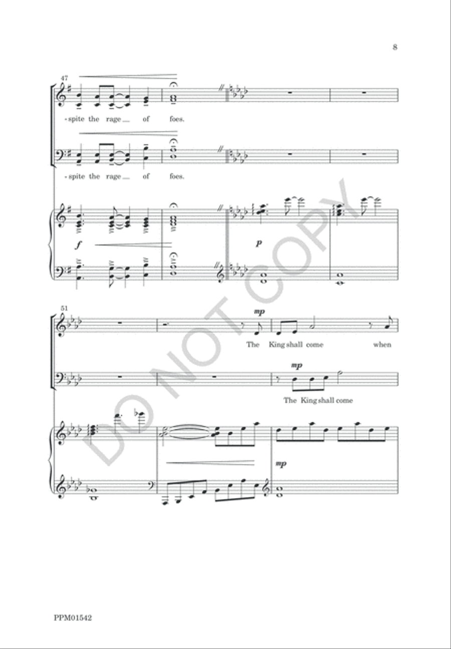The King Shall Come 4-Part scores gallery preview page 10