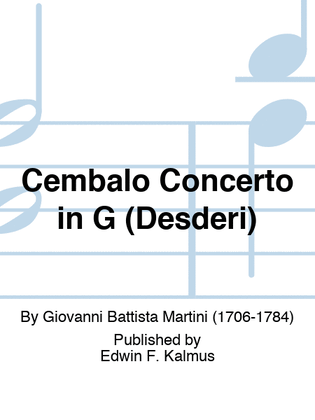 Cembalo Concerto in G (Desderi)