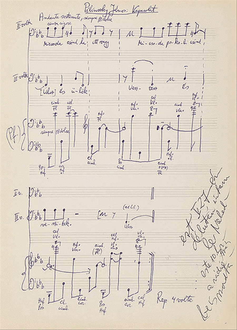 György Kurtág: Zoli Kocsis's Manuscript Book Staff Paper scores gallery preview page 4