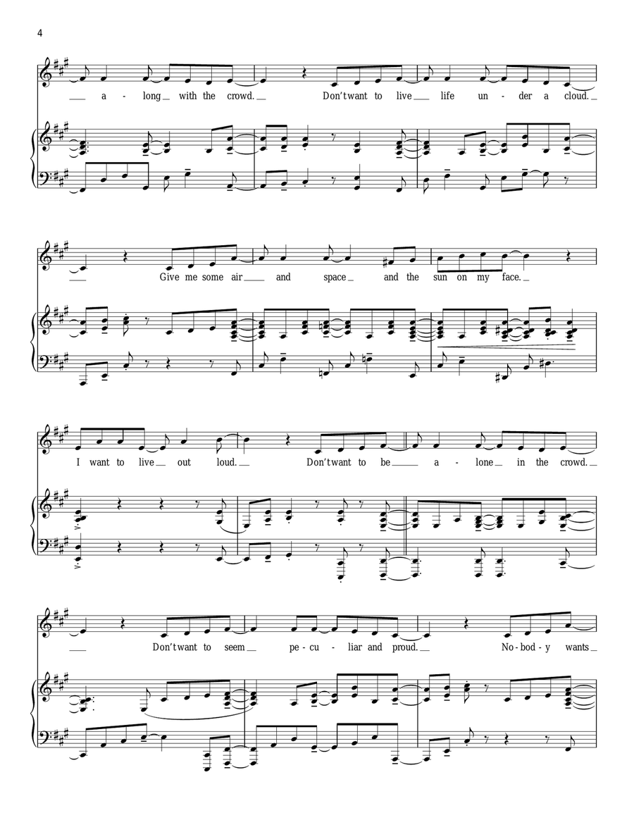 Live Out Loud Live Out Loud Piano, Vocal scores gallery preview page 4