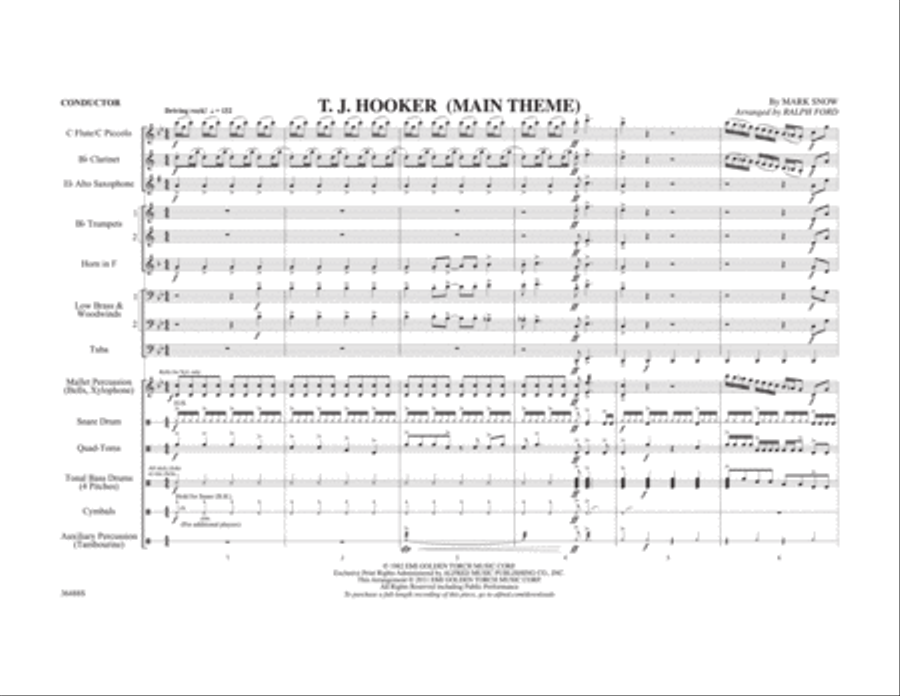 T. J. Hooker (Main Theme) Marching Band scores gallery preview page 2