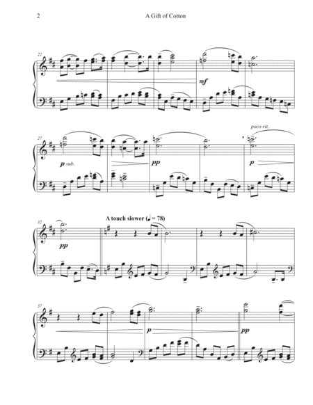 A Gift of Cotton (for solo piano)