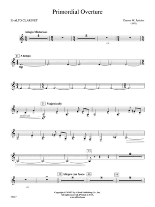 Primordial Overture: E-flat Alto Clarinet