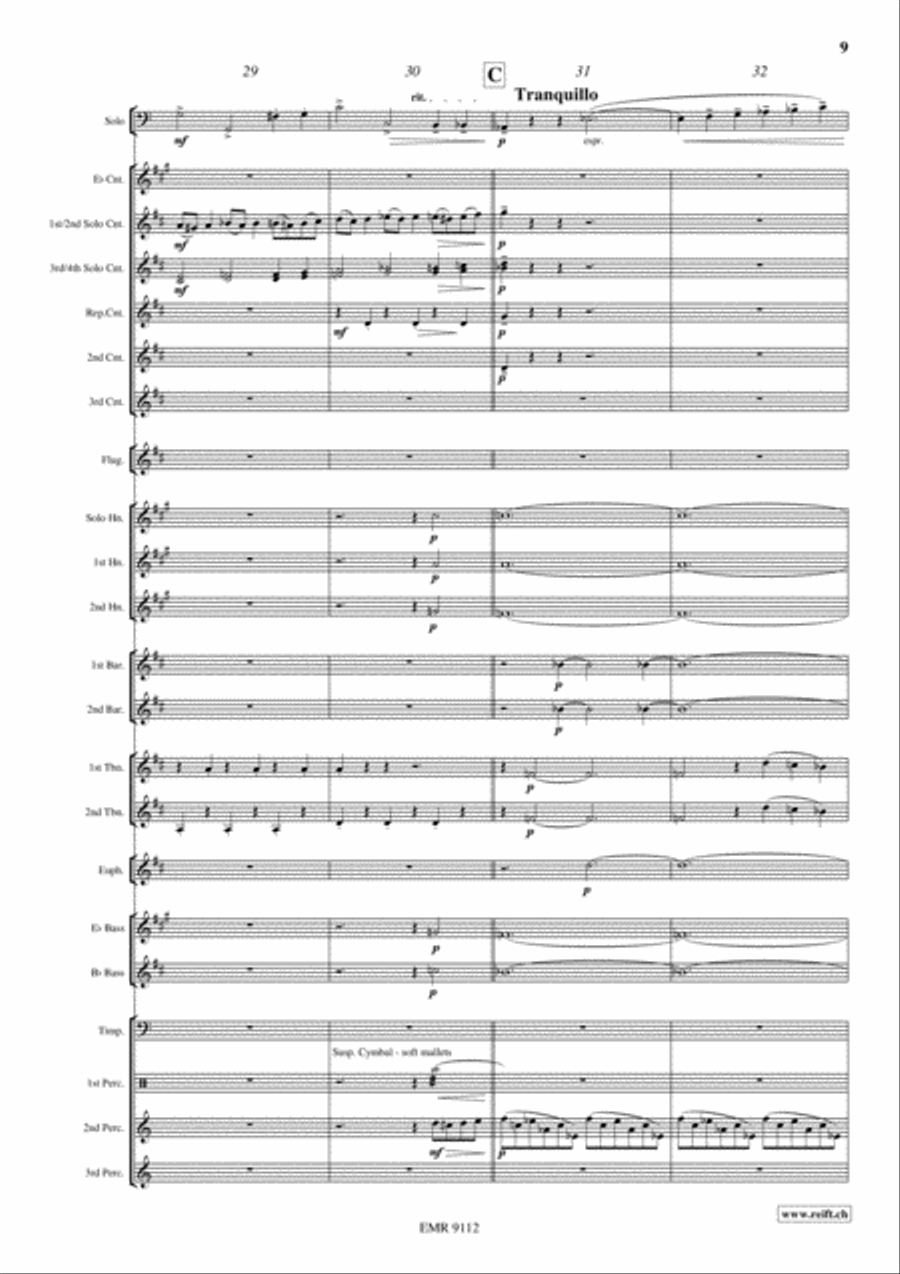 Allegro Maestoso Allegro Maestoso Brass Band scores gallery preview page 10