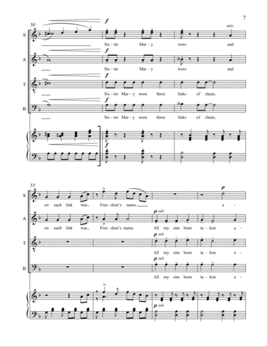 Going Home on the Morning Train 4-Part scores gallery preview page 6