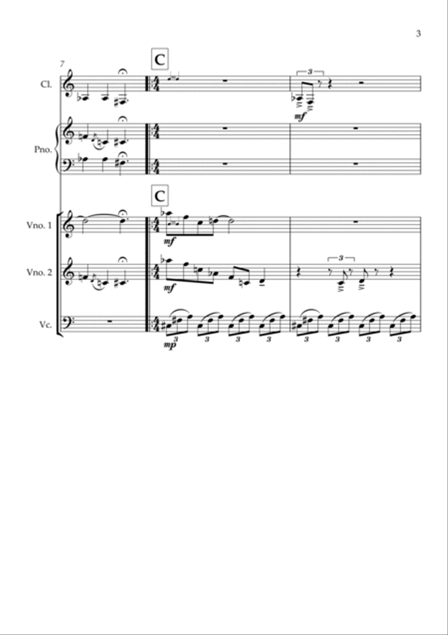 Heloisa quintet Heloisa quintet Clarinet scores gallery preview page 3