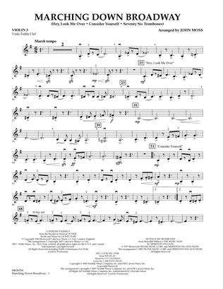 Marching Down Broadway - Violin 3 (Viola Treble Clef)