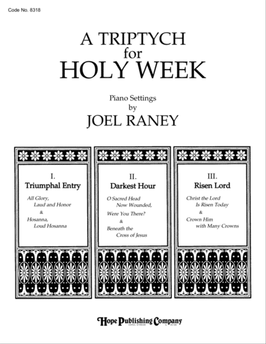 A Triptych for Holy Week Piano Solo scores gallery preview page 1