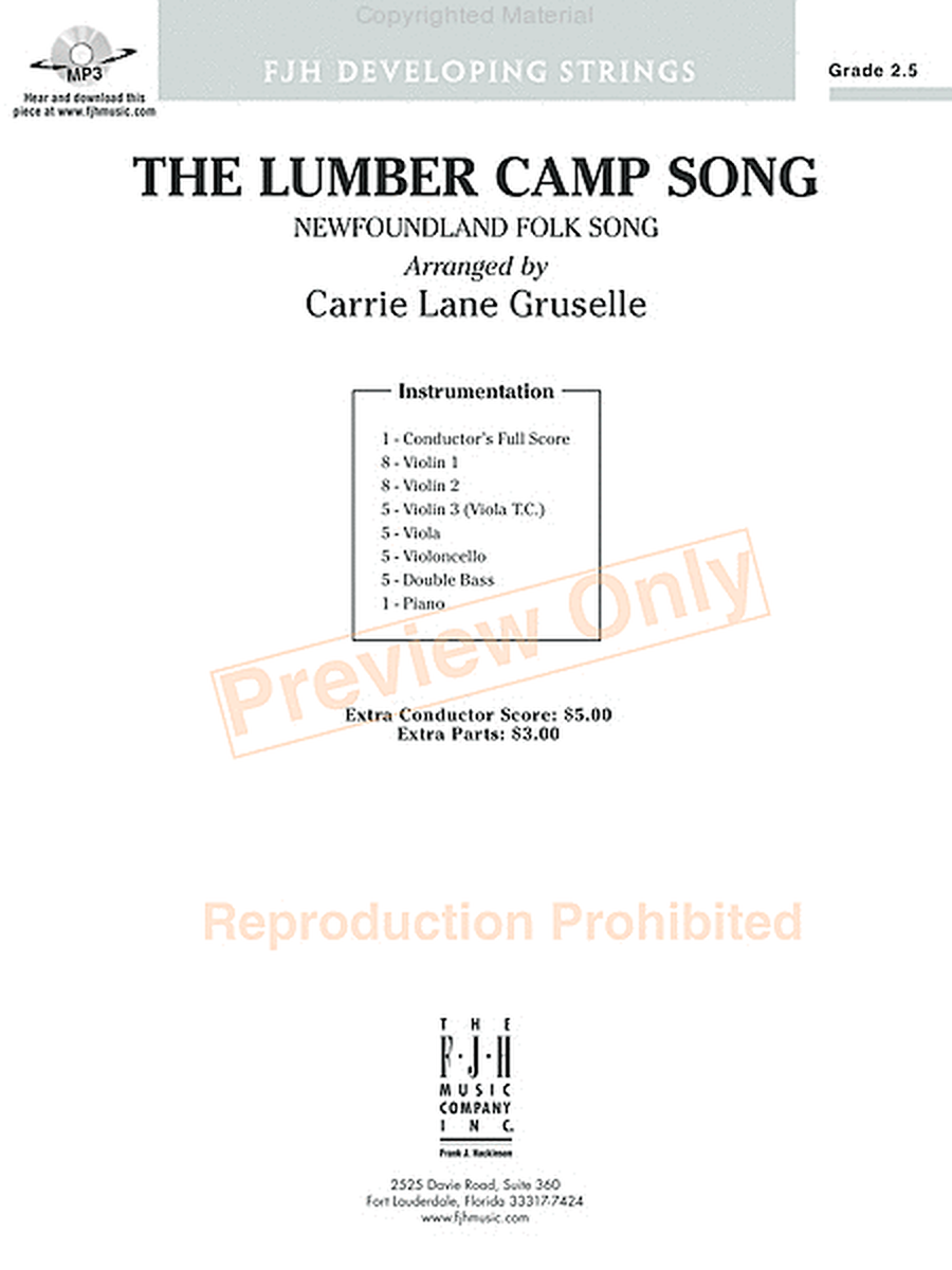 The Lumber Camp Song image number null