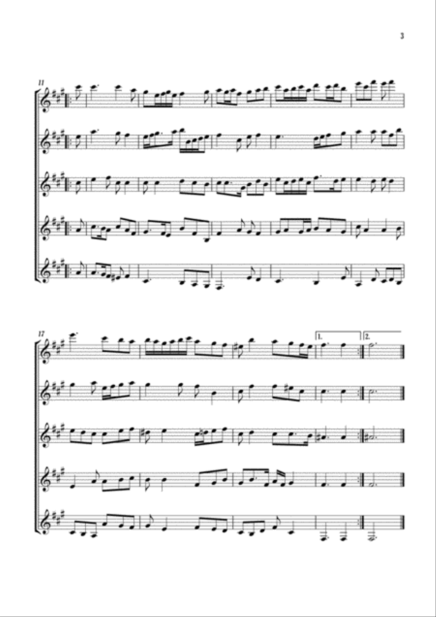 Courante XCI Courante XCI Guitar Ensemble scores gallery preview page 3