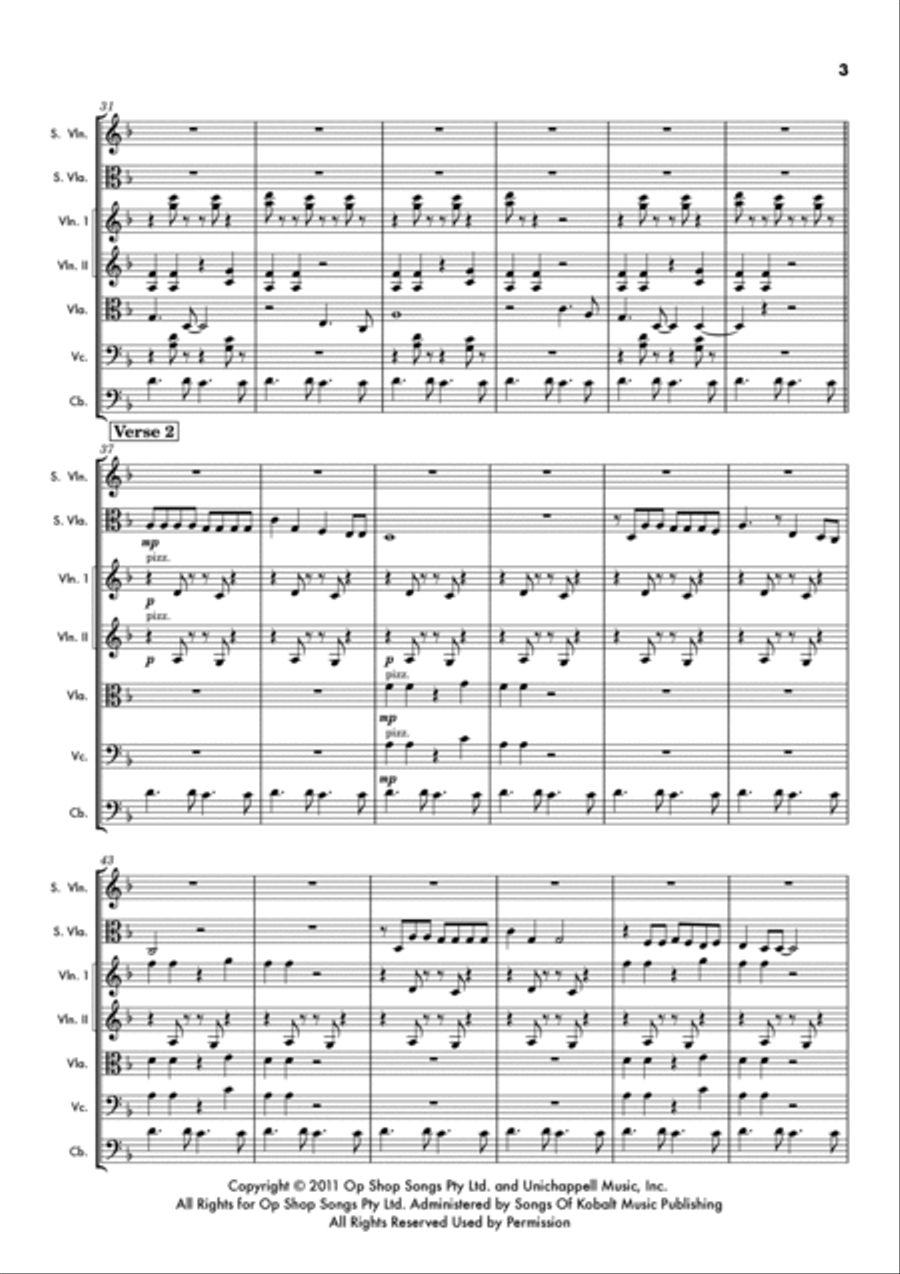 Somebody That I Used To Know String Orchestra scores gallery preview page 3
