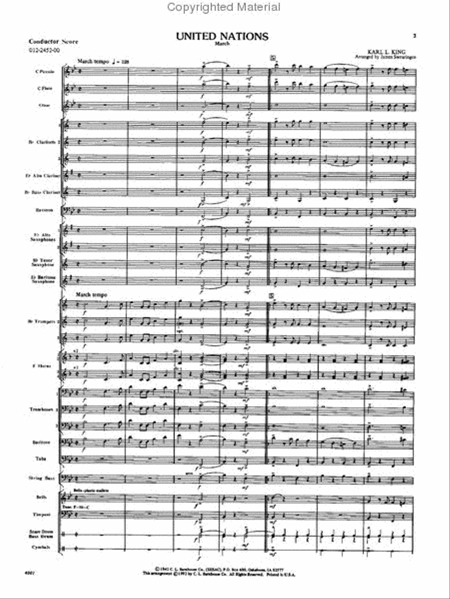 United Nations United Nations Concert Band scores gallery preview page 2