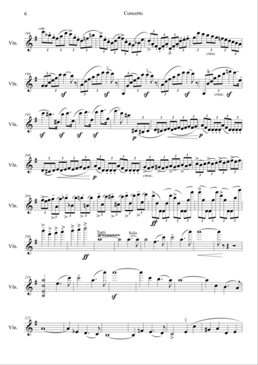 Mendelssohn : Violin Concerto in E minor Violin Solo scores gallery preview page 6
