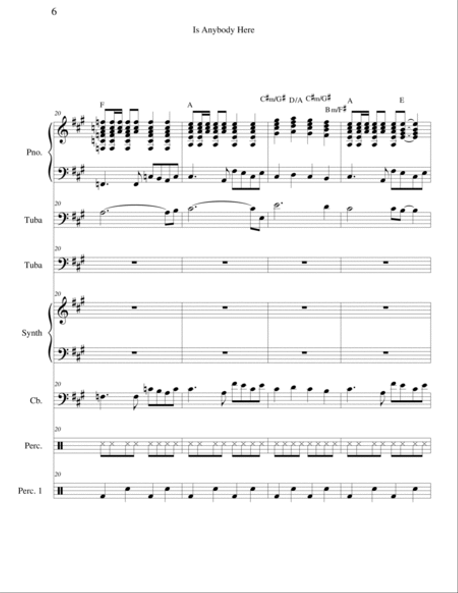 Is Anybody There Tuba scores gallery preview page 6