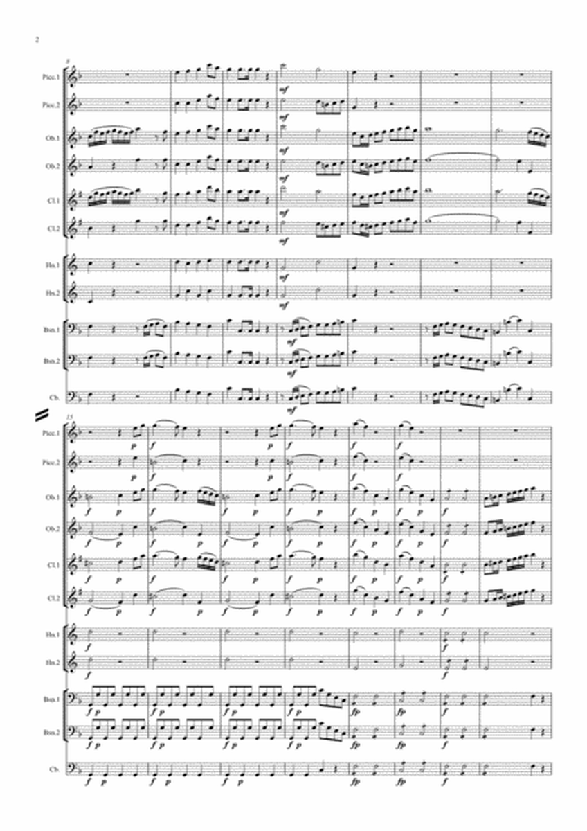 Gossec: Symphonie Militaire in F major RH62 (complete)- symphonic wind dectet image number null