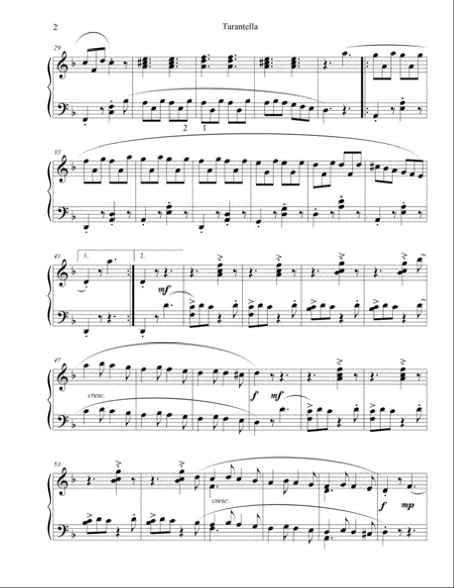 Tarantella Piano Solo scores gallery preview page 3