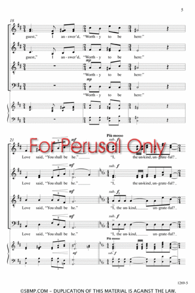 Love Bade Me Welcome - SATB Octavo image number null