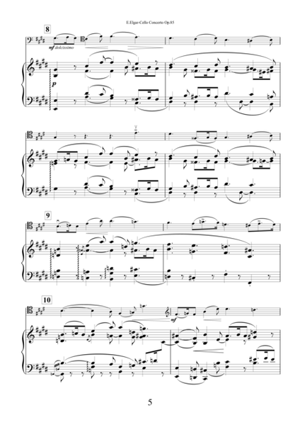 Elgar - Concerto in E minor Op.85  for cello and piano