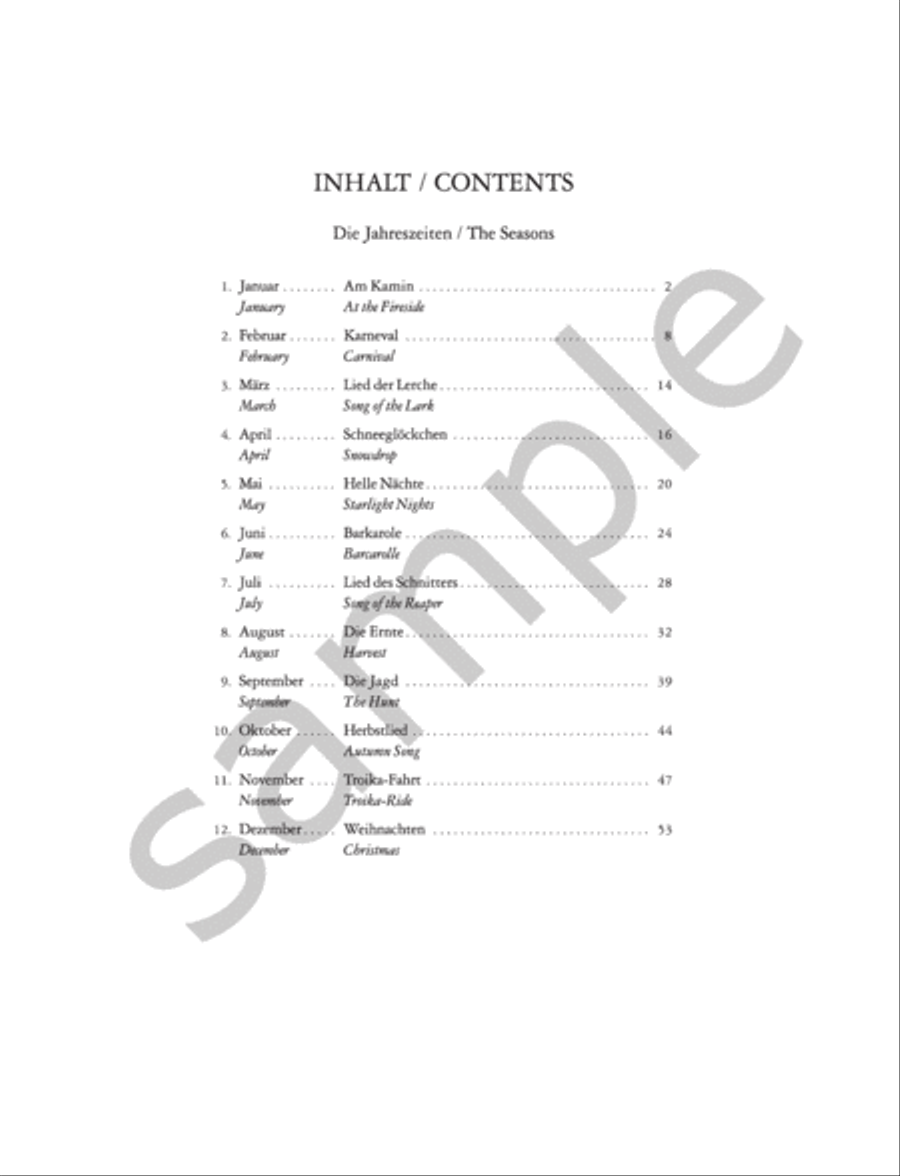 The Seasons op. 37bis (37a) for Piano Piano scores gallery preview page 2
