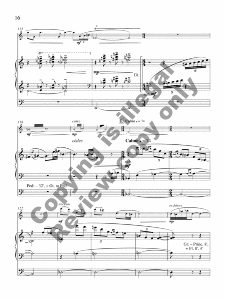 Rêverie: Hommage à Francis Poulenc Alto Saxophone scores gallery preview page 11