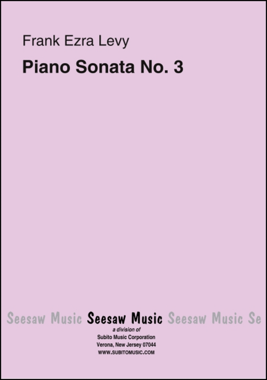 Piano Sonata No. 3 Piano Sonata No. 3 Harpsichord scores gallery preview page 1
