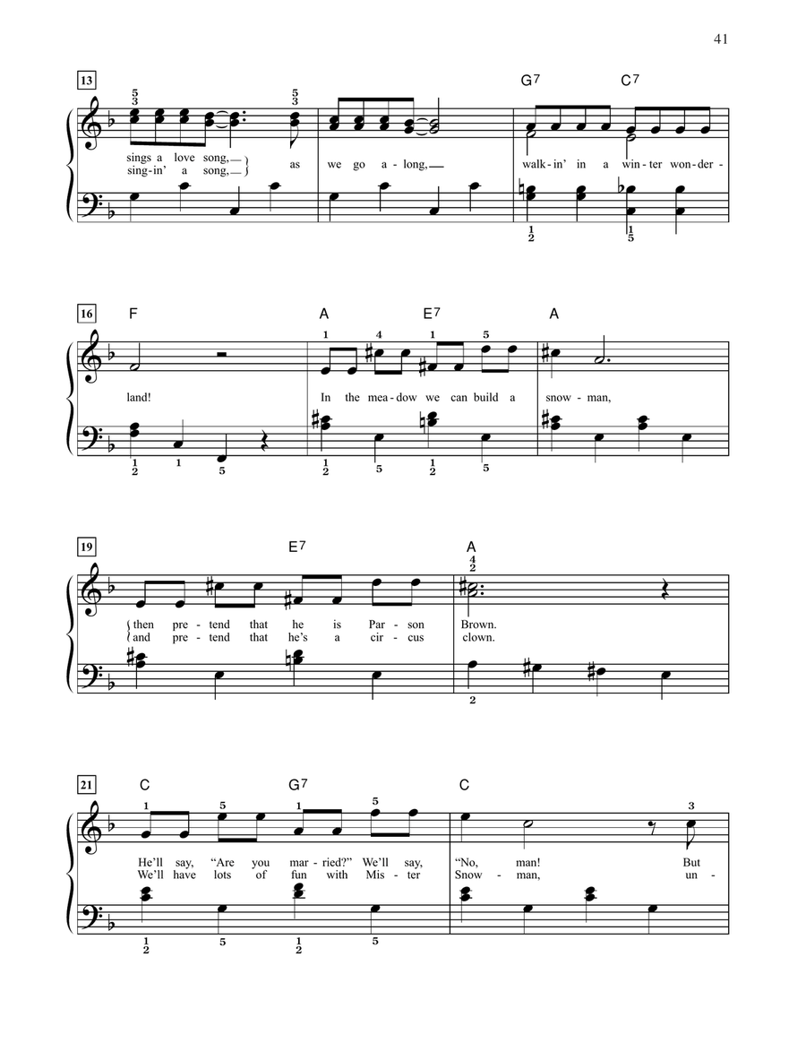 Winter Wonderland (arr. Dan Coates) Easy Piano scores gallery preview page 2