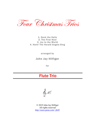 Book cover for Four Christmas Trios for Flutes